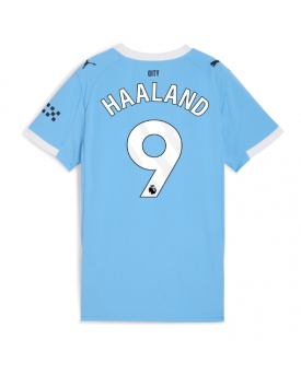 Billige Fotballdrakt Manchester City Erling Haaland #9 Replika Hjemmedrakt Dame 2025-26 Kortermet Billige Fotballdrakt Manchester City Erling Haaland #9 Replika Hjemmedrakt Dame 2025-26 Kortermet